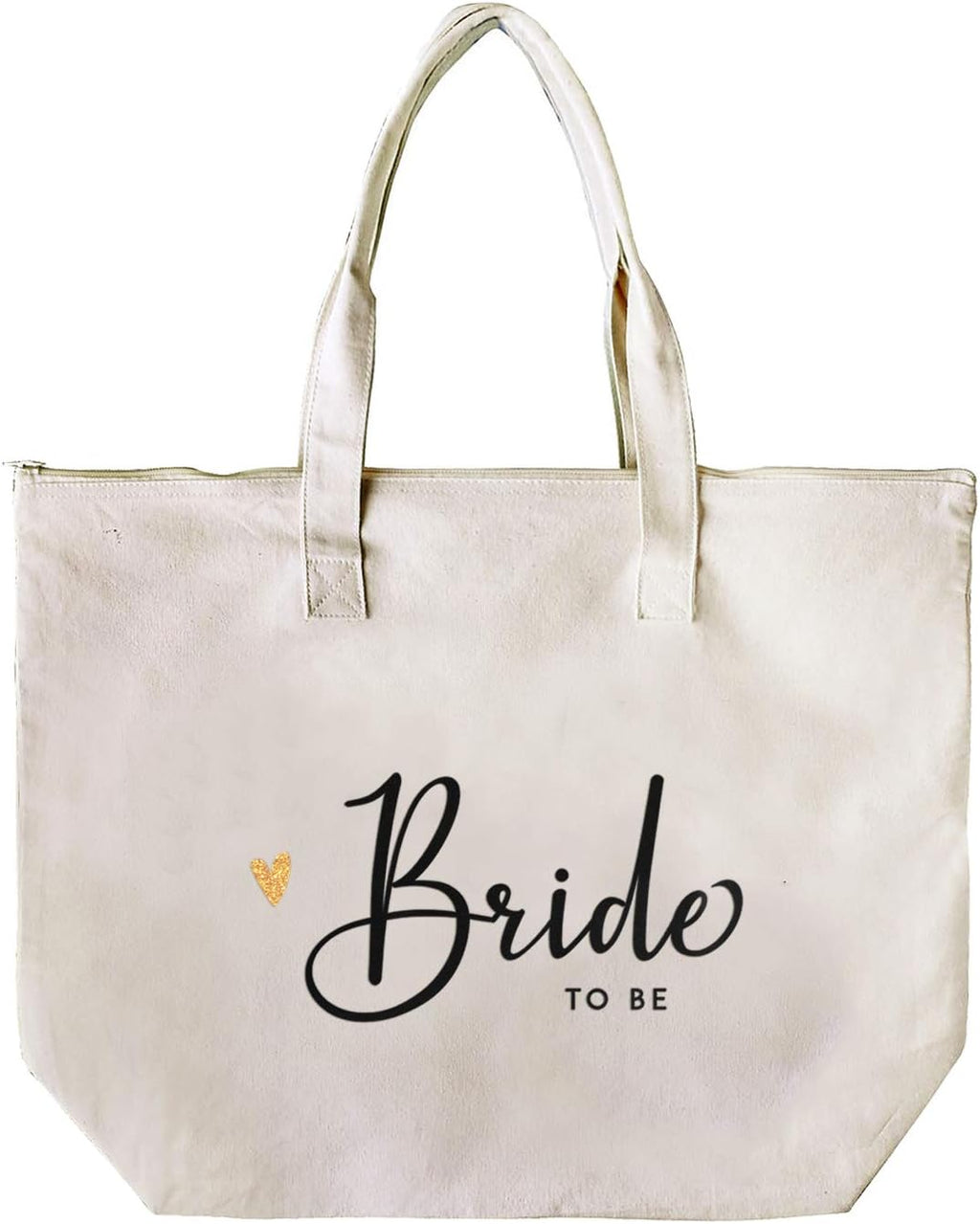 Bride to Be Gifts Wedding Gifts for Bride to Be Bag Bridal Shower Bachelorette Engagement Party Accessories Cotton Beach Canvas Shoulder Bag Tote with Zipper and Pocket