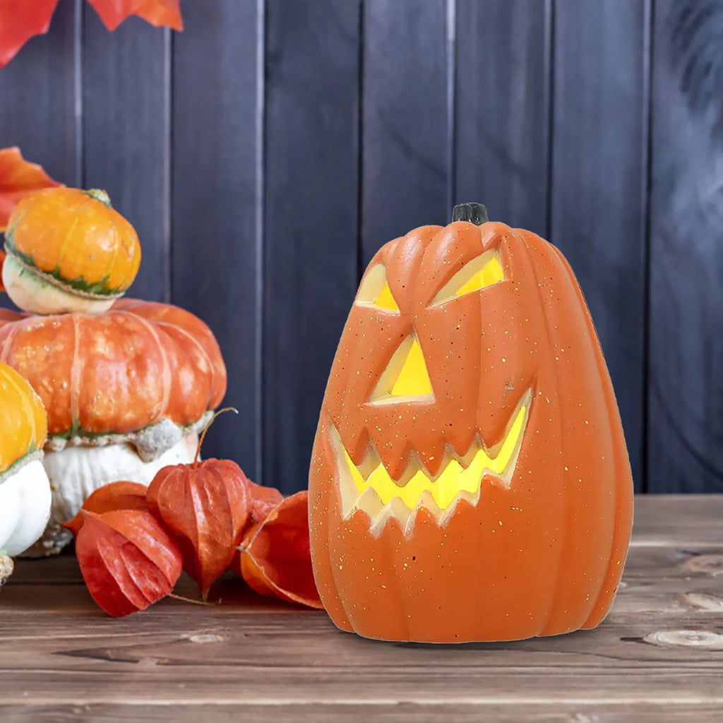 Halloween Pumpkin Lights LED Halloween Orange Plastic