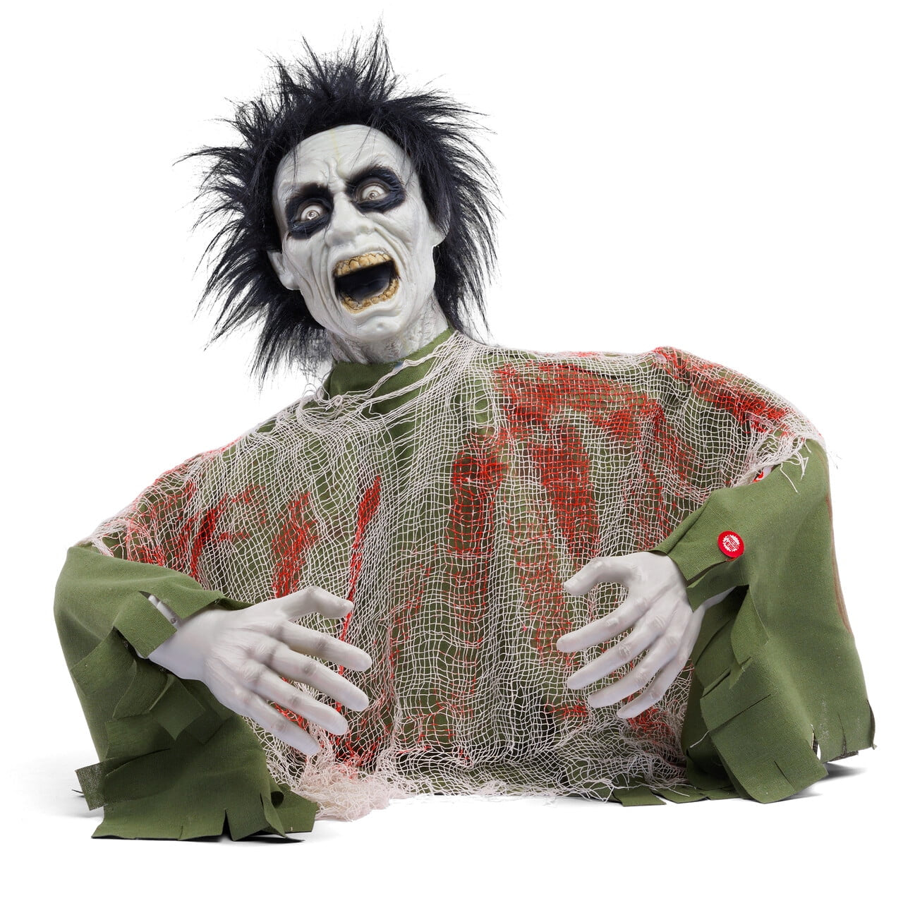 Halloween Decorations Outdoor,Animatronics Groundbreakers with Sound & Glowing Eyes for Graveyard,Zombie Props Halloween outside Decor