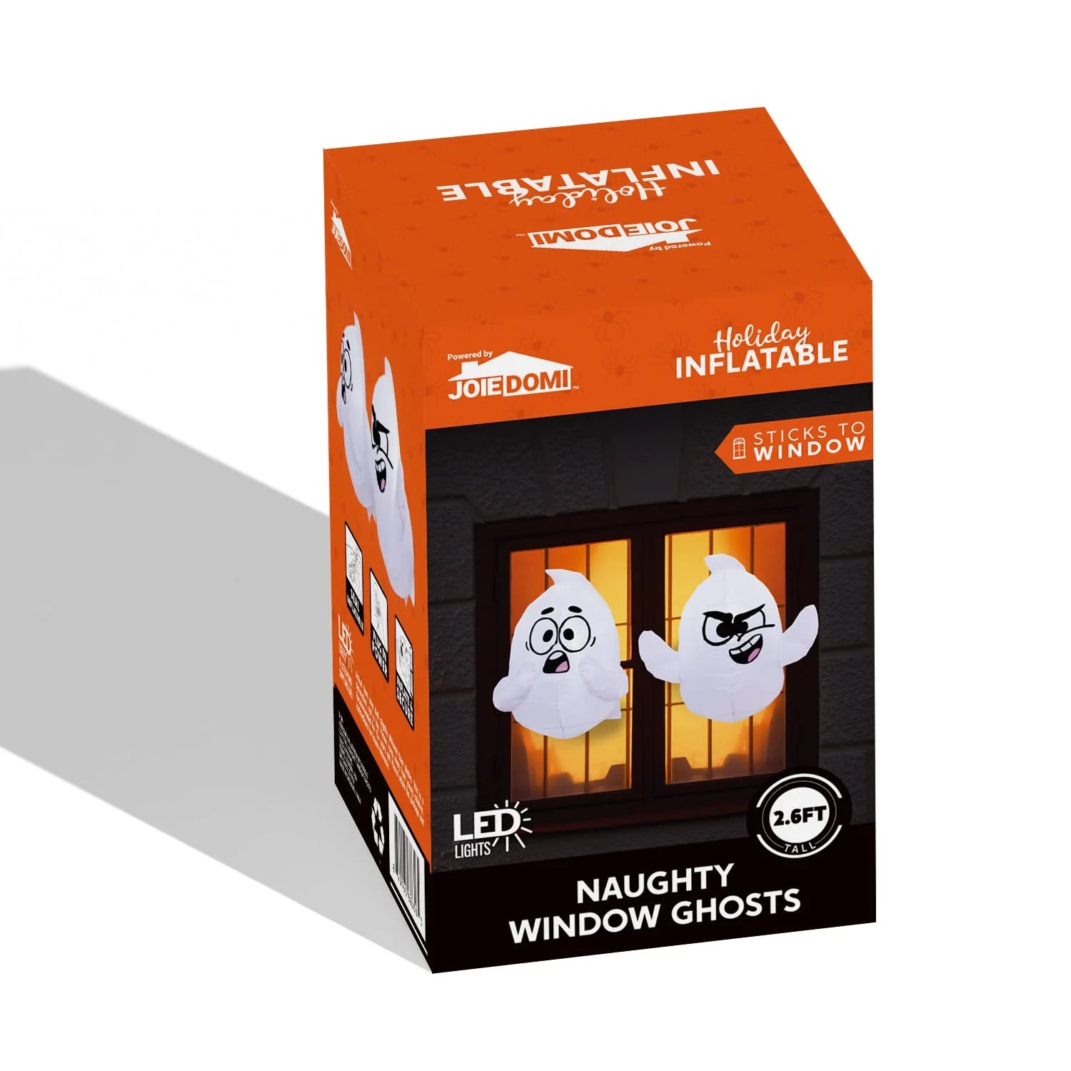 2 Pack Halloween Inflatable Window Ghost,2.6 FT Outdoor Scary Flying Ghost Broke Out from Window with Built-In LED Blow up Inflatable for Window Decoration Yard Garden Lawn Decor