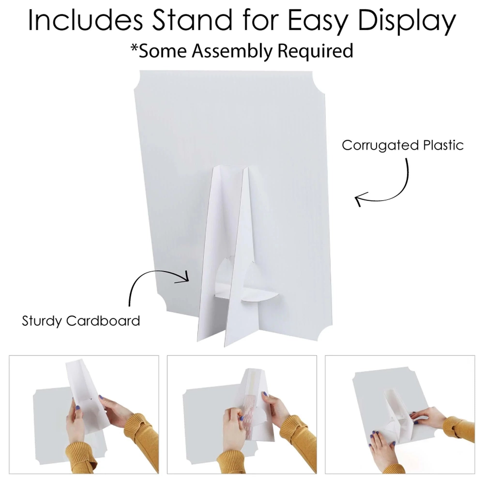 Black in Loving Memory Sign - Memorial Wedding Decor - Printed on Sturdy Plastic - 10.5 X 13.75 Inches Sign with Stand - 1 Piece