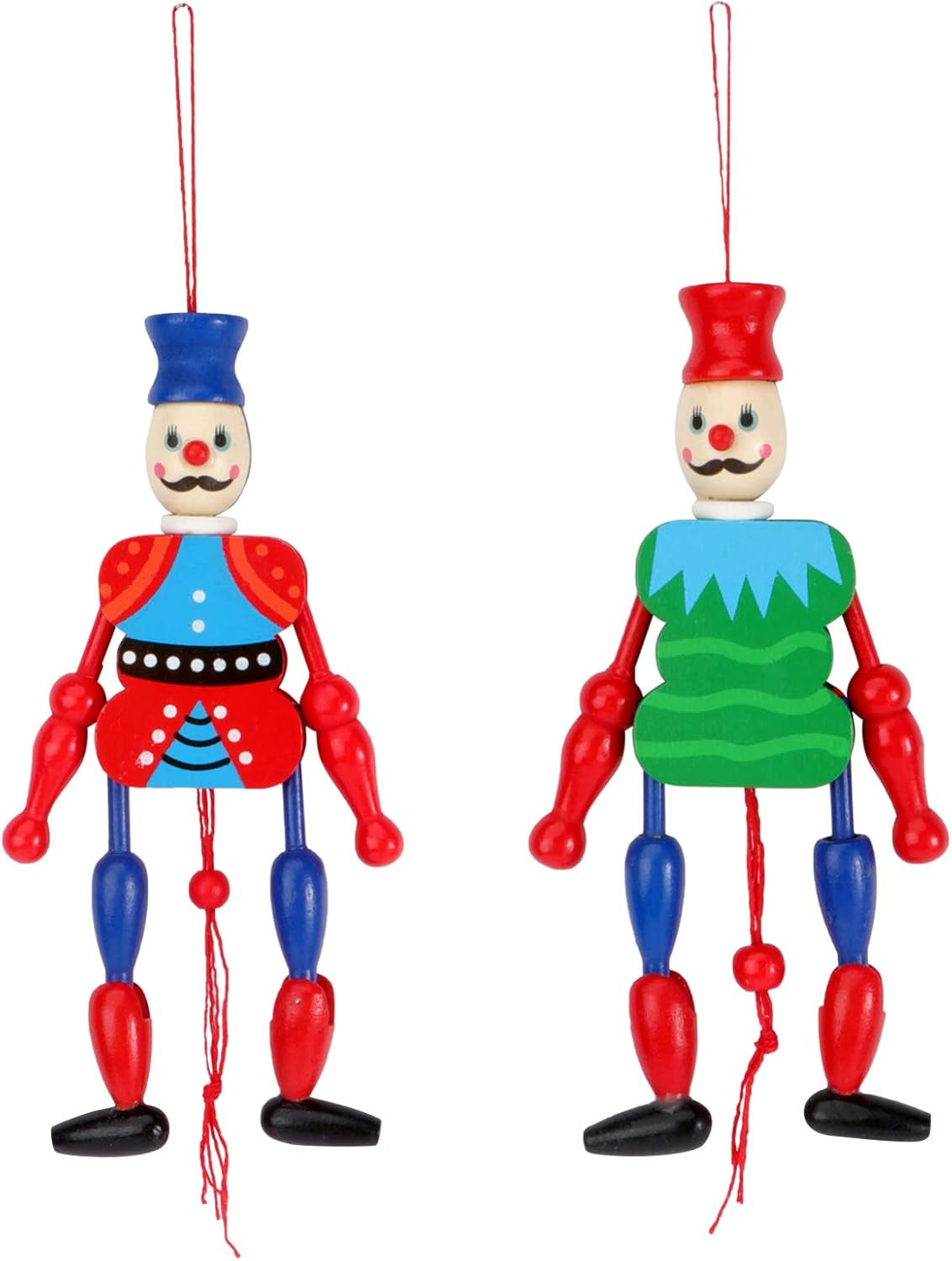 2Pcs Wooden King Puppet for Boys and Girls for Boys and Girls Home Ornament Random Color