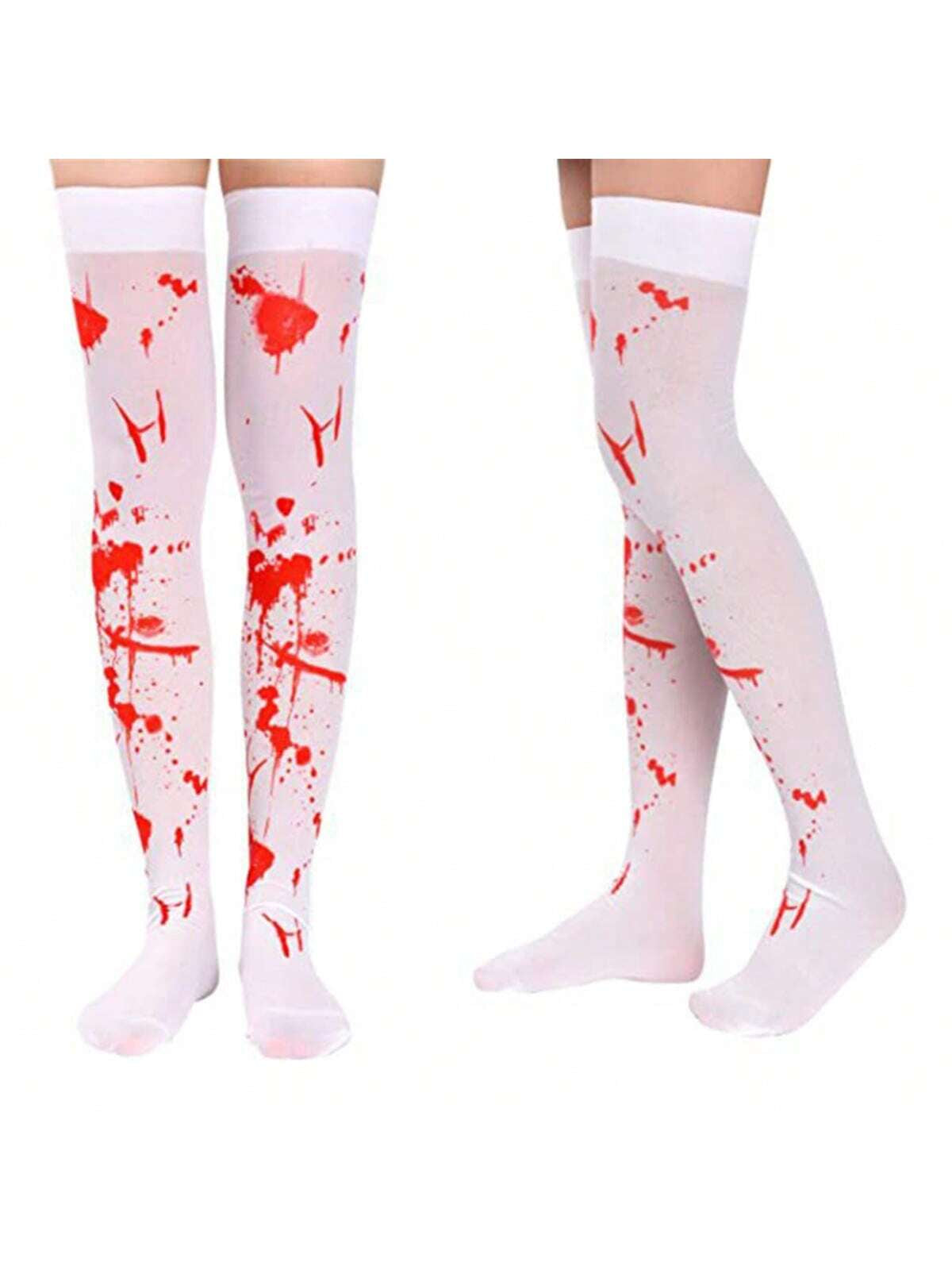 1Pair Halloween Thigh High Socks,Long Stockings,Halloween over Knee Stockings,Halloween Cosplay Festival Socks,Funny Prank Stockings for Halloween,Halloween Party Costume Props,Christmas