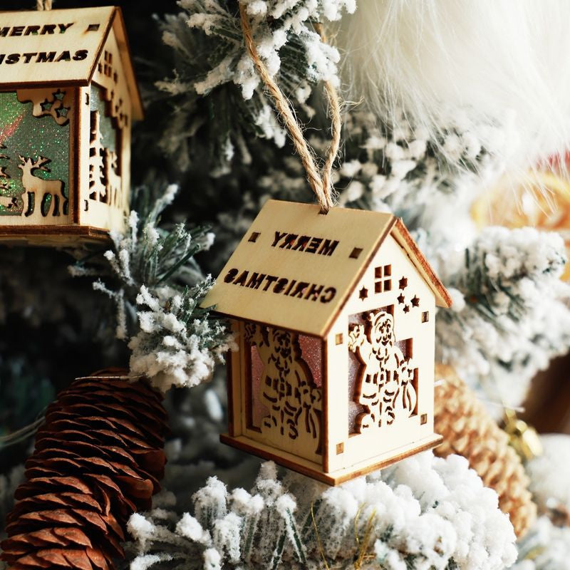 Luminous Christmas Decorations Christmas Wood with Lights