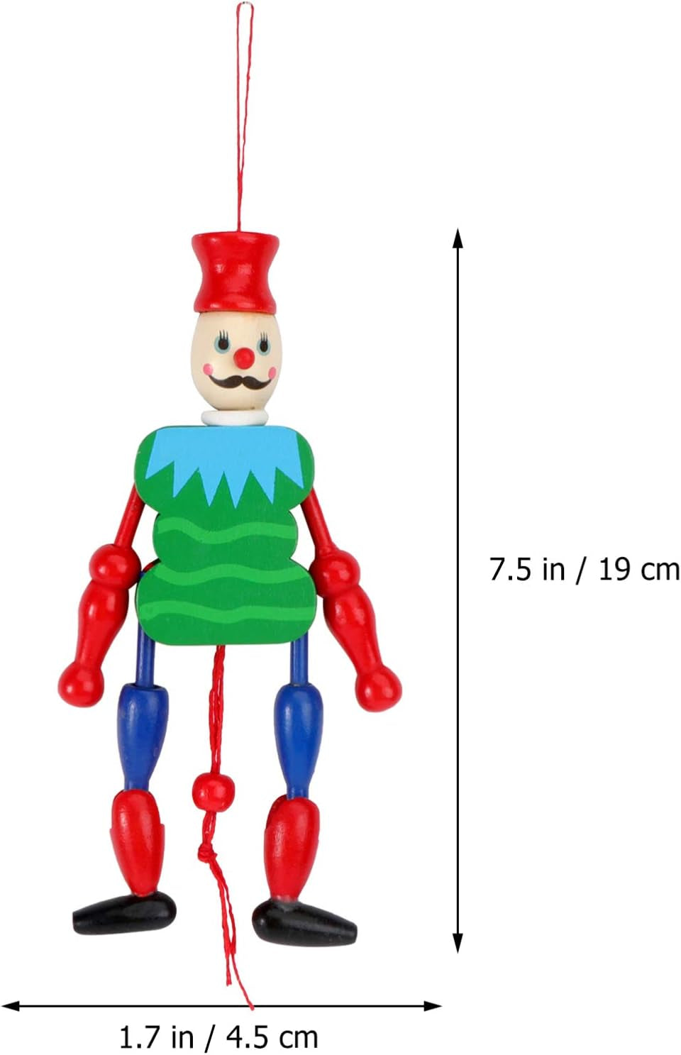 2Pcs Wooden King Puppet for Boys and Girls for Boys and Girls Home Ornament Random Color