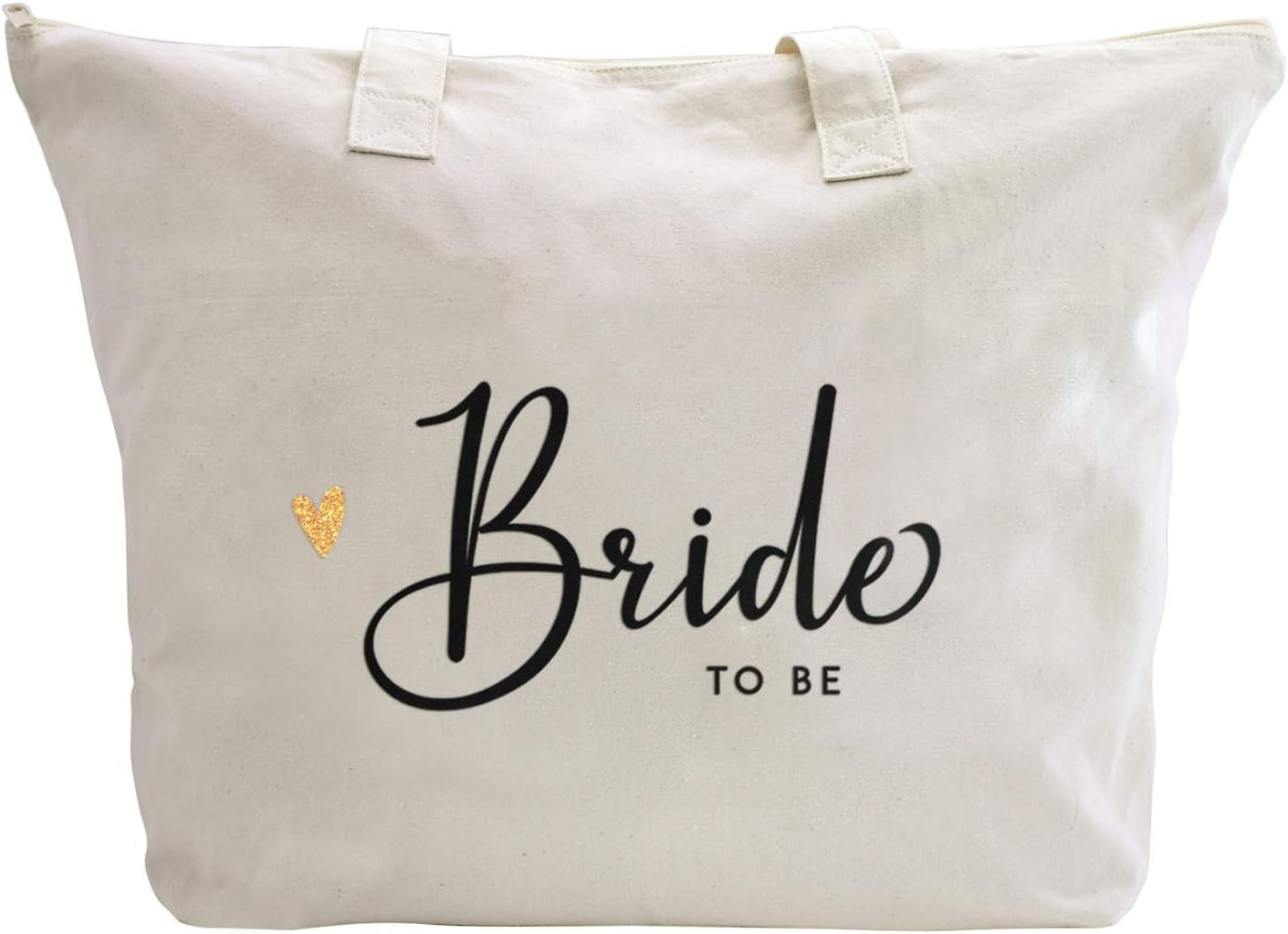 Bride to Be Gifts Wedding Gifts for Bride to Be Bag Bridal Shower Bachelorette Engagement Party Accessories Cotton Beach Canvas Shoulder Bag Tote with Zipper and Pocket