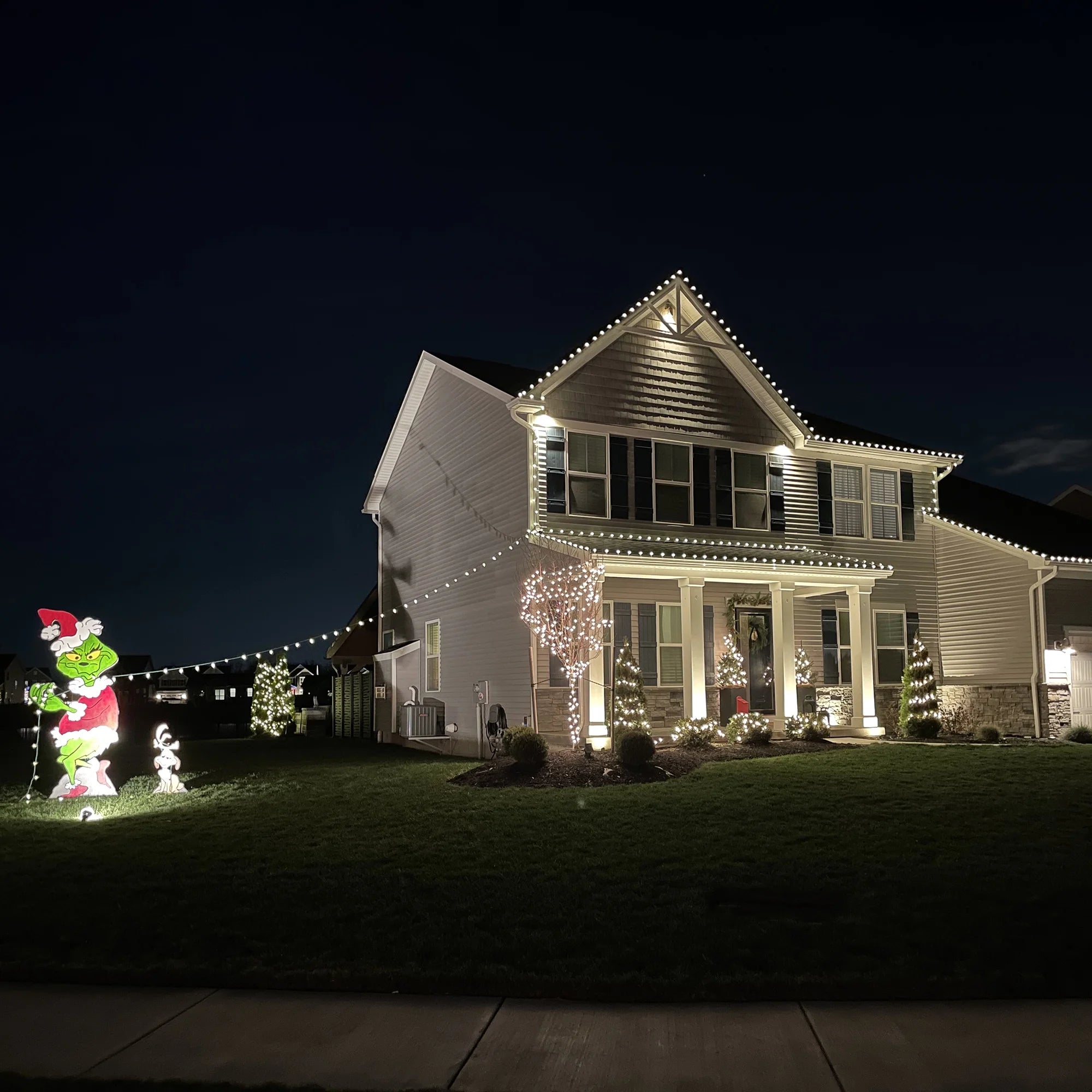 100Ct Warm White LED Faceted C9 Christmas Lights, 66Ft Green Wire