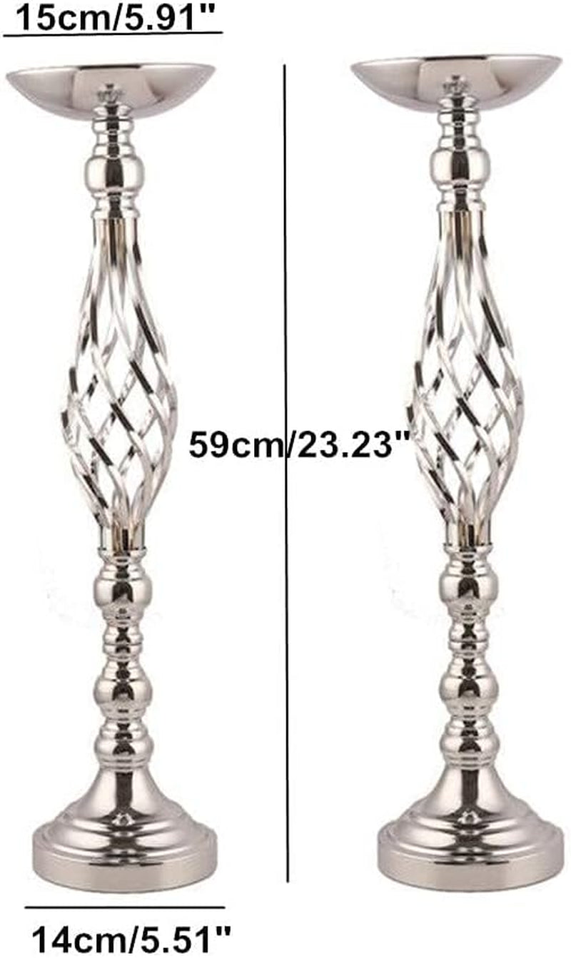 Wedding Centerpieces for Reception Tables, Twist Candleholder Stands, Wedding Flower Arrangement Vases, Metal Centerpieces for Wedding Road-Leading Home Decor