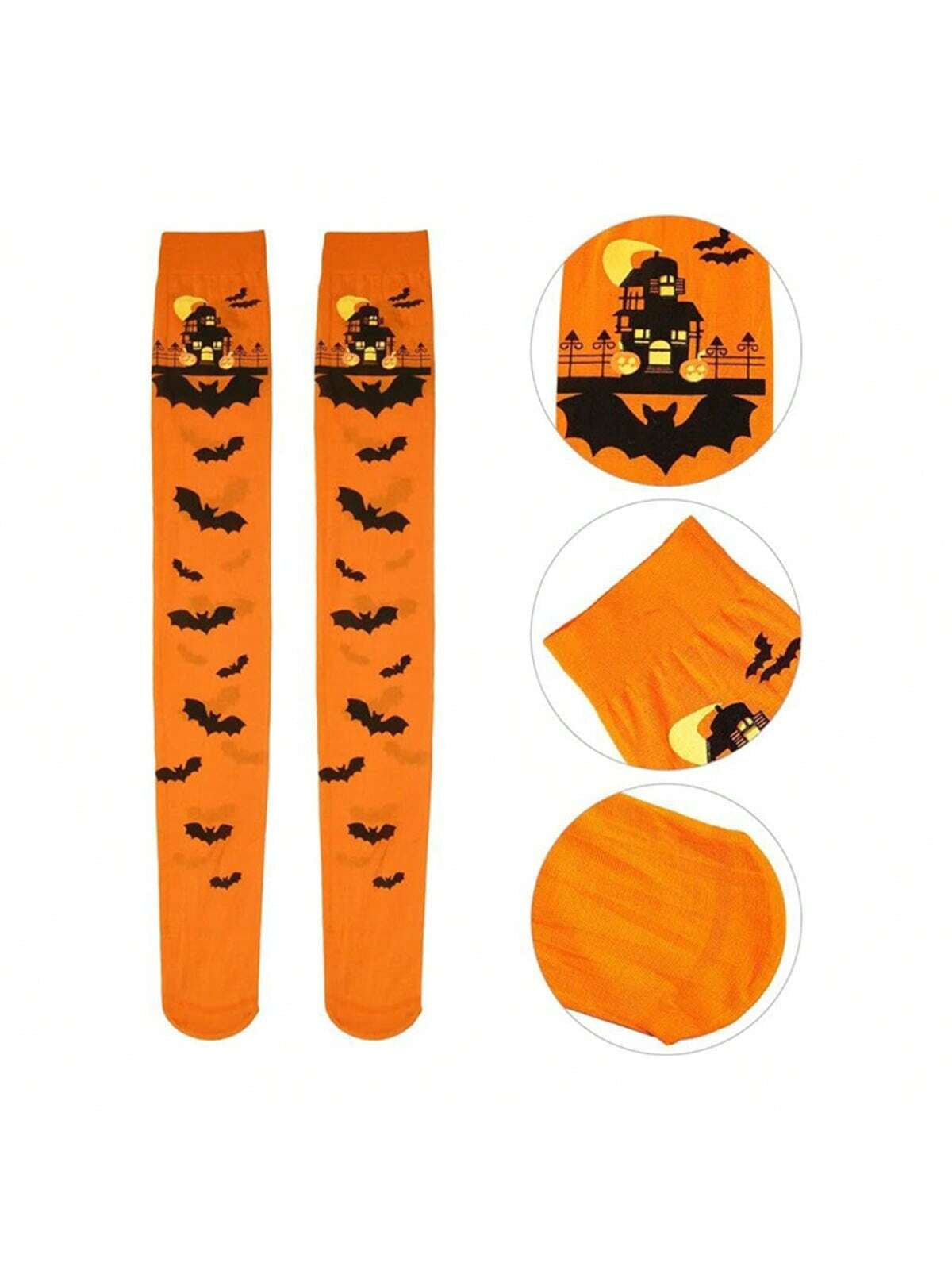 1Pair Halloween Thigh High Socks,Long Stockings,Halloween over Knee Stockings,Halloween Cosplay Festival Socks,Funny Prank Stockings for Halloween,Halloween Party Costume Props,Christmas