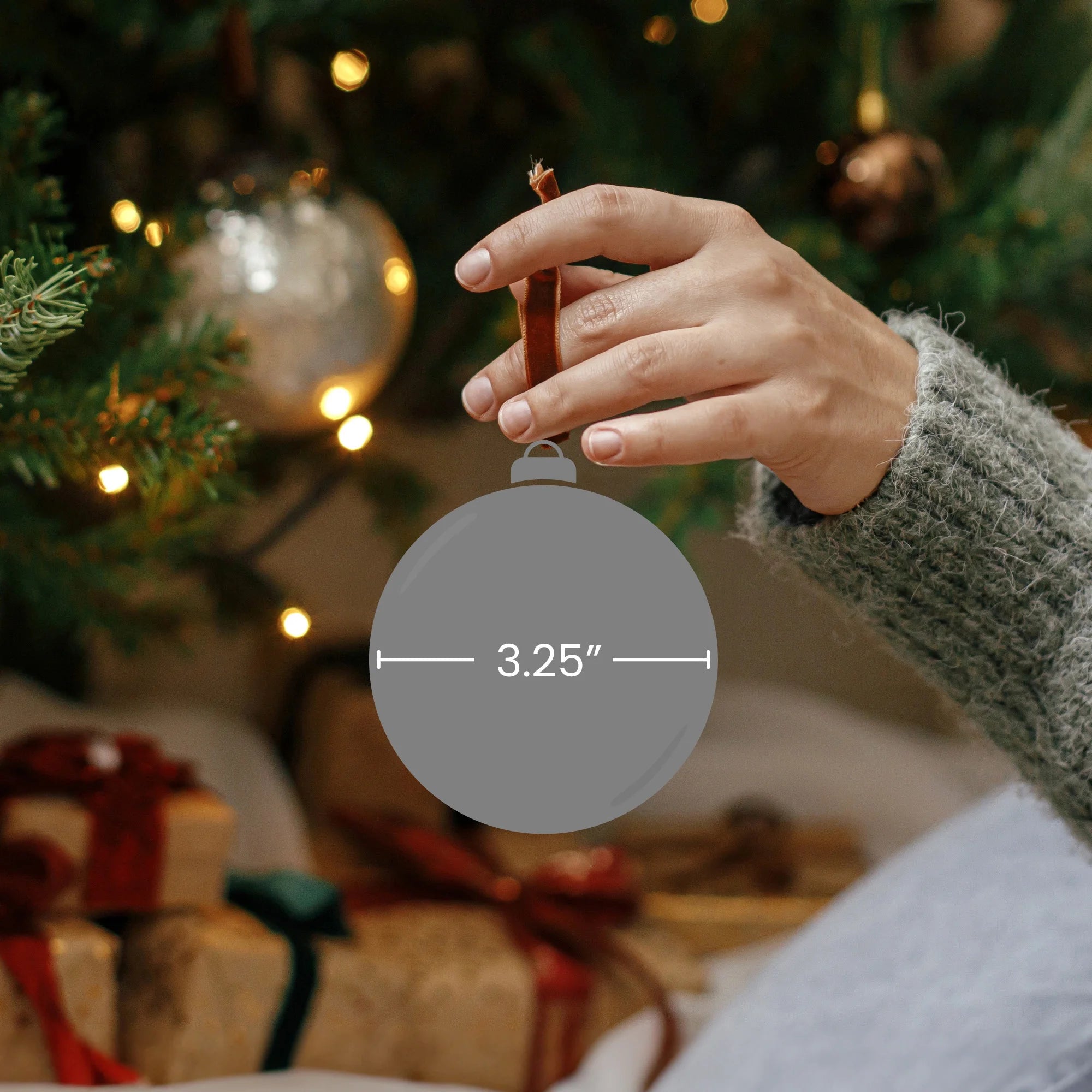 Transparent Glass Christmas Ball Ornaments - 3.25" (80Mm) - Clear - 6Ct