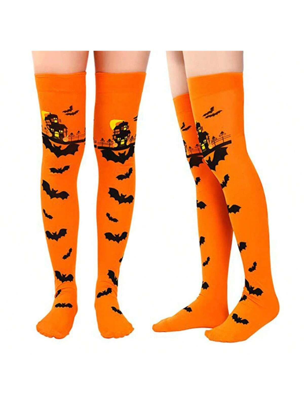 1Pair Halloween Thigh High Socks,Long Stockings,Halloween over Knee Stockings,Halloween Cosplay Festival Socks,Funny Prank Stockings for Halloween,Halloween Party Costume Props,Christmas