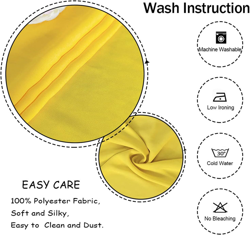 2 Panels 18FT Yellow Chiffon Wedding Arch Drapes | 6 Yards Sheer Fabric for Draping | Elegant Voile Decorations for Ceremony & Reception | Soft, Wrinkle-Free, Reusable