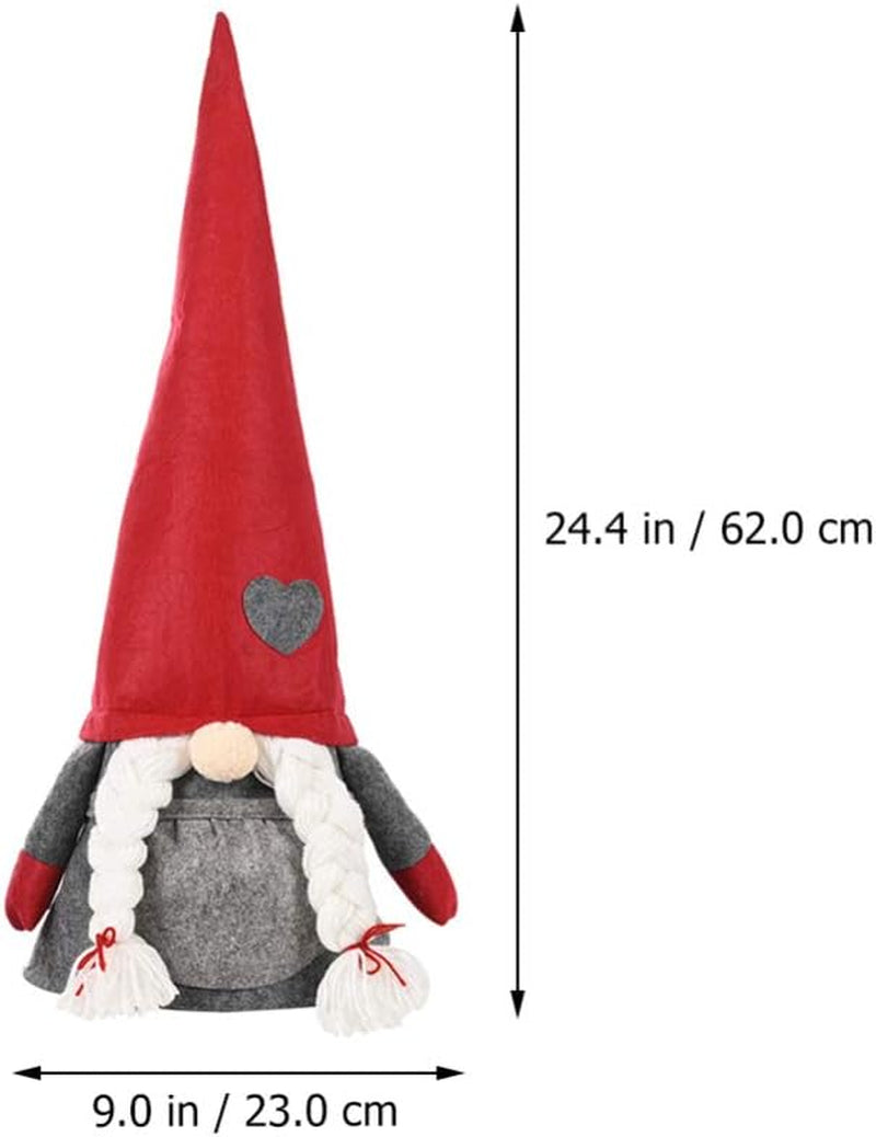 Christmas Gnome Tree Topper Ornament Cute Xmas Treetop Decor for Holiday Parties Soft for Home Office Hotel and Restaurant Decorations