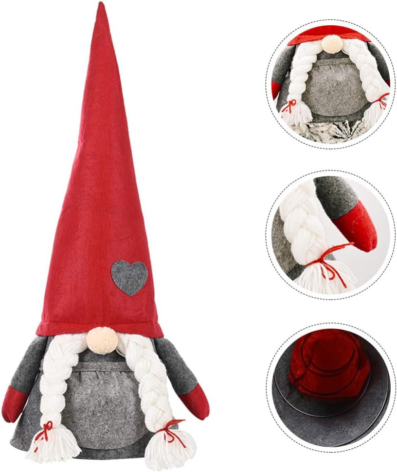 Christmas Gnome Tree Topper Ornament Cute Xmas Treetop Decor for Holiday Parties Soft for Home Office Hotel and Restaurant Decorations