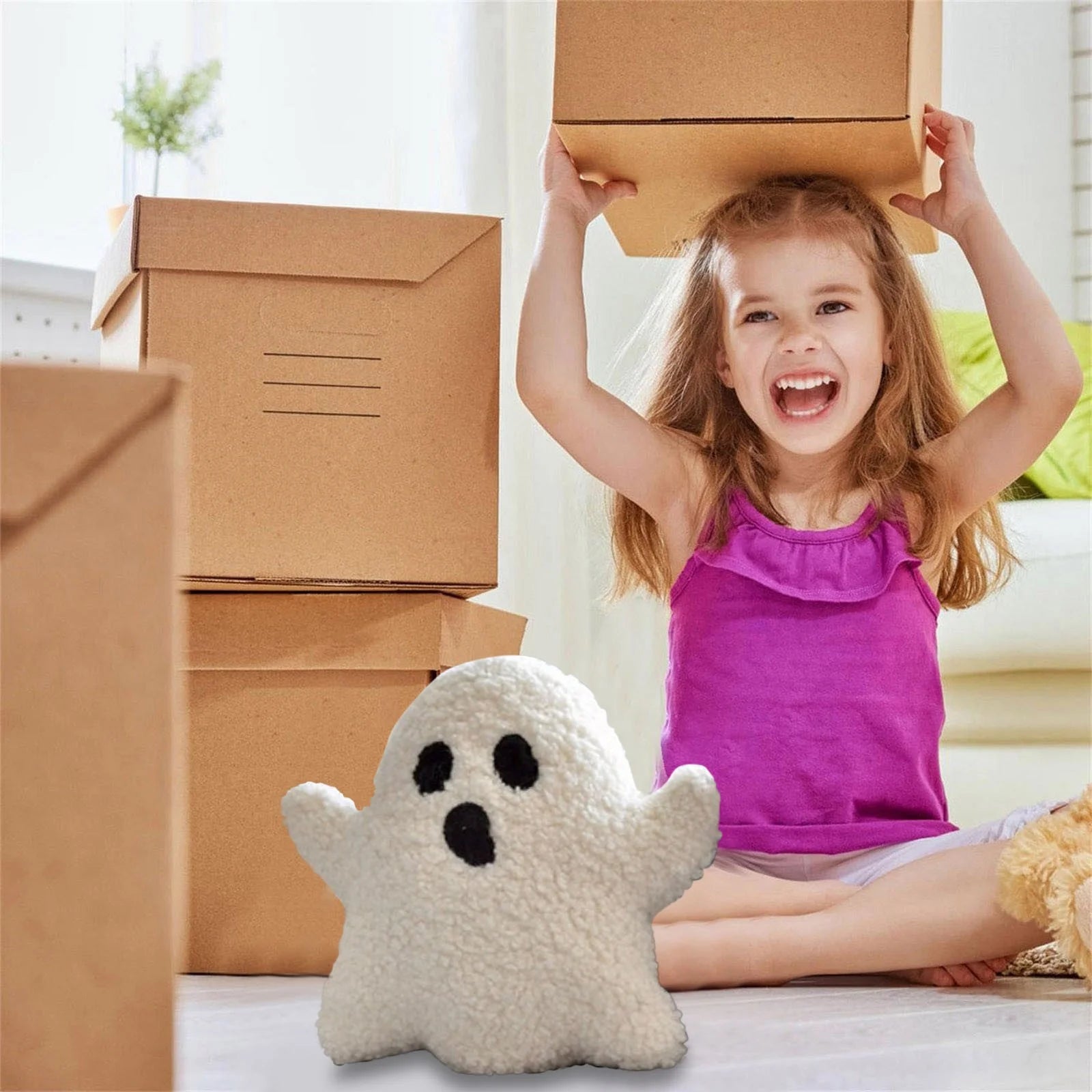 Halloween Pillow Halloween Decorative Toy Plush Cushion Fun Cozy Halloween Fall Pillow