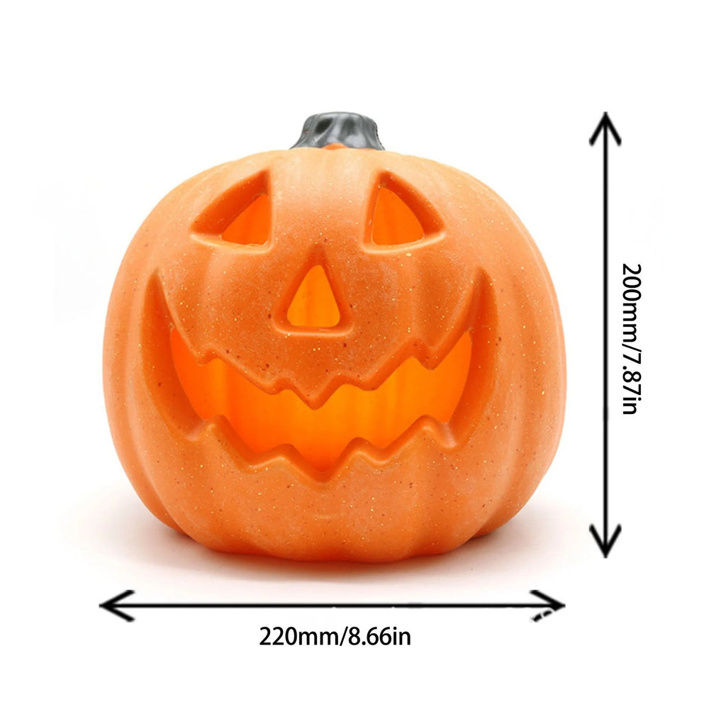 Halloween Hot Decorations Halloween Blown Moulded Hollow Pumpkin Halloween Luminous Pumpkin Decoration Easter Led Props, 1*Pumpkin Lanterndesktop Ornament