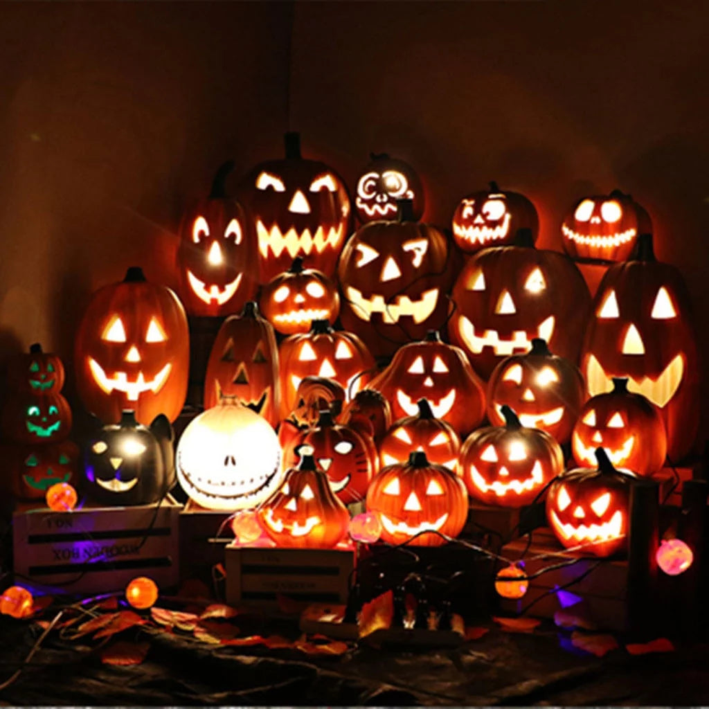 Halloween Decoration Clearance! Halloween Pumpkin Decorations, Halloween Decor, Halloween Led Pumpkin Lights Light up Jack O Lantern Pumpkin Figurine Lantern for Indoor Outdoor