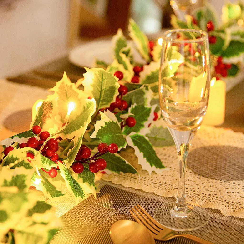 Christmas Garland with Lights Door Wreath Fireplace Christmas Decoration