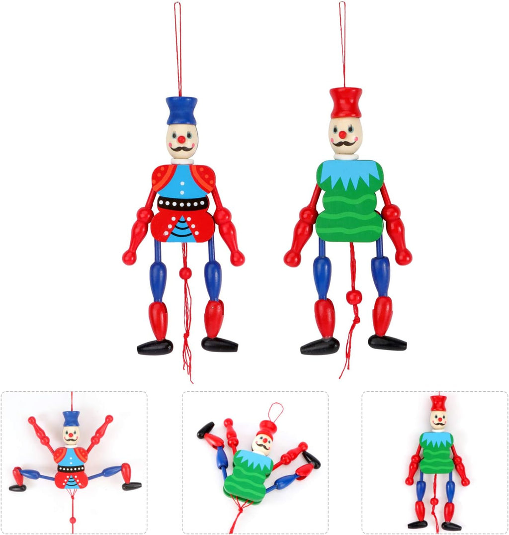 2Pcs Wooden King Puppet for Boys and Girls for Boys and Girls Home Ornament Random Color