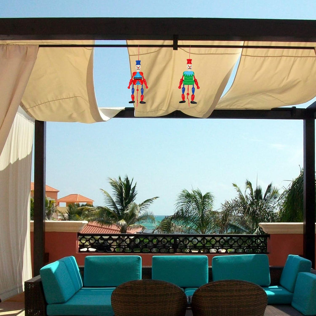 2Pcs Wooden King Puppet for Boys and Girls for Boys and Girls Home Ornament Random Color