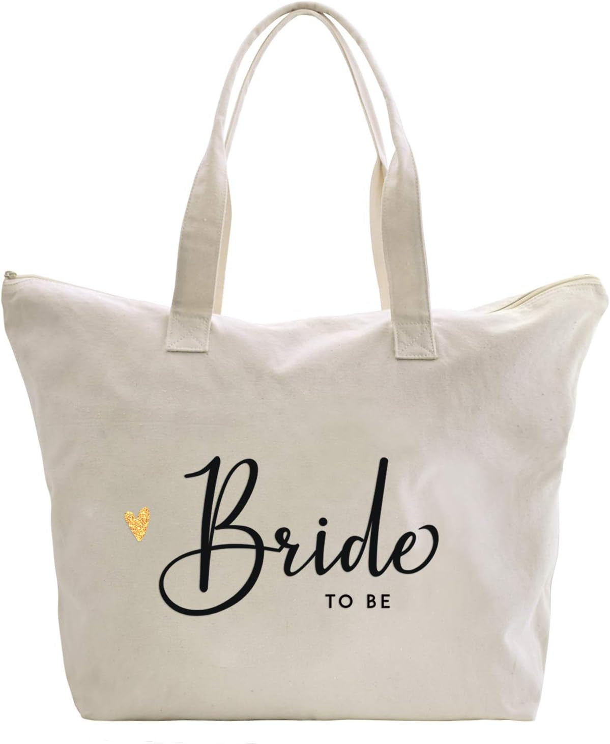 Bride to Be Gifts Wedding Gifts for Bride to Be Bag Bridal Shower Bachelorette Engagement Party Accessories Cotton Beach Canvas Shoulder Bag Tote with Zipper and Pocket