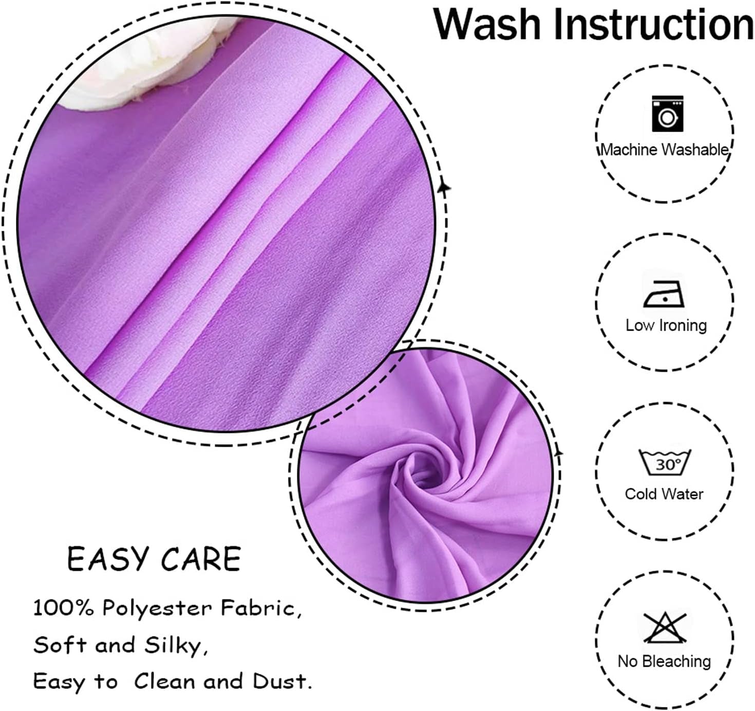 Lavender Wedding Arch Drapes 2 Panels 18FT Chiffon Fabric Drapery Voile Wedding Archway 6 Yards Wedding Ceremony Reception Swag Decorations Lilac Sheer Fabric for Draping Wedding Fabrics